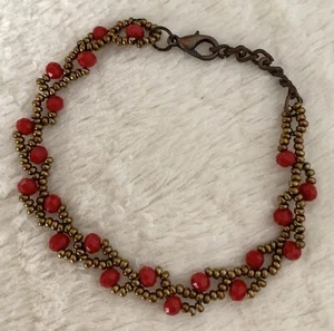 Lucida Design Ottoman Style Red Crystal Bracelet Retail $29 - Picture 1 of 6