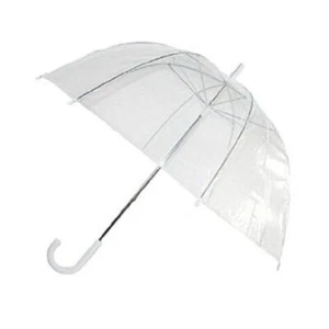 2X Kids Transparent Dome Umbrella Childrens PVC Clear Brolly - Picture 1 of 4