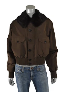 Ralph Lauren Purple Label Silk Fur Bomber Jacket 10 New $4998 - Picture 1 of 4