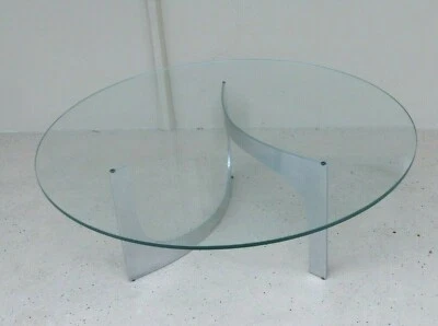 MID CENTURY MODERN ALUMINUM SCULPTURAL TABLE BY KNUT HESTERBERG BY BACHER TISCHE - Image 1 of 4