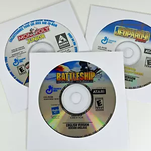 BATTLESHIP MONOPOLY JEOPARDY! CD ROM Games (General Mills Edition) Win95 Tested! - Picture 1 of 9
