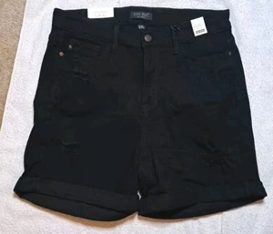 Judy Blue Shorts Womens 2XL Black Distressed High Waist Jean Denim Stretch NEW - Picture 1 of 6