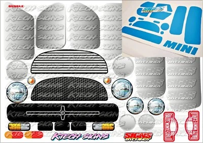 MINI DECAL SHEET & MASKS bundle A5 Kamtec Mardave RC bodyshell stickers 12th