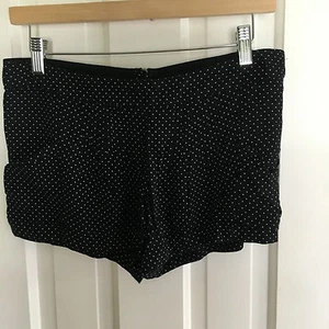 Billabong Designers Closet Lightweight Flowy Shorts, Black w/Polka Dots Size 5 - Picture 1 of 5