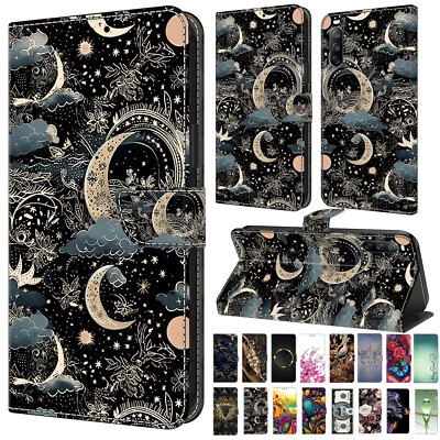Pattern Flip Leather Card Holder Case For Sony Xperia 10 II 5 IV 10 IV 10 V 1 V - Image 1 of 4