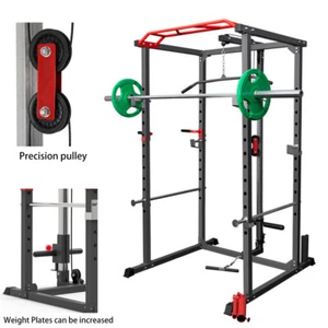 Heavy-Duty Full Cage Power Rack Home Gym Squat Rack with Pull-Down System AU - Picture 1 of 8