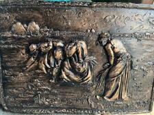 Copper plate relief gleaning millet bronze