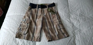 NWT Lee Boy's Cargo Short   Sz. 10   Tan  Plaid NEW - Picture 1 of 2