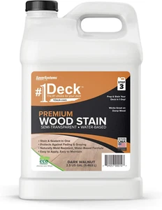 #1 Deck Premium Semi-Transparent Outdoor Wood Stain and Sealer in One - Water Ba - Picture 1 of 9