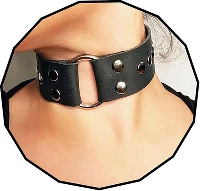 SETHEXY Gothic Punk Collar Choker Necklace Halloween Leather Costume Vampire Neckband UK