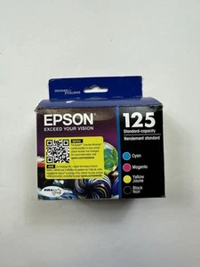 Epson 125 BLACK & COLOR Ink Jet Cartridges Printer Stylus WorkForce - Photo 1/4