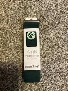 Manduka Align Cinghia Yoga Cotone 8' Ft Attrezzatura Accessorio Allenamento Elasticizzato Prop - Foto 1 di 7
