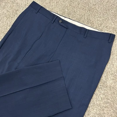 Pantalones de vestir de lana Canali para hombre 36X27 azul modelo de viaje 78012 pantalones de bolsillo de corte Foto 1 de 4