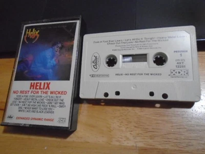 RARE OOP Helix CASSETTE TAPE No Rest For the Wicked 1984 Canada metal Vollmer ! - Image 1 of 2