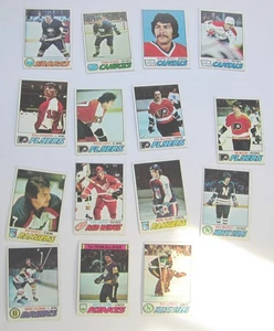 Lot of 15 NHL 1977-1978 Trading Cards Vintage Topps Bubblegum MacLeish Dionne - Bild 1 von 2