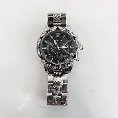 Geneva Men's Silver Chronograph Watch - Image 1 of 4