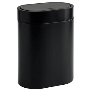 IKEA BROGRUND Touch Top Mülleimer - Mattschwarz, 1 Gallone | Elegant, Hygienisch - Bild 1 von 5