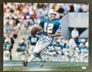 Bob Griese Autographed Signed Miami Dolphins 16x20 Photo Beckett BAS Sticker - Picture 1 of 2
