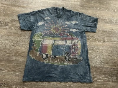 Camiseta Retro Grateful Dead Desteñida Usada Tie Dye 1994 The Mountain Tour Bus Talla M Foto 1 de 4