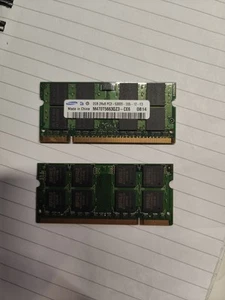 Samsung 2 X 2Gb (4Gb) PC2-5300s SODIMMS Laptop Memory - Bild 1 von 2