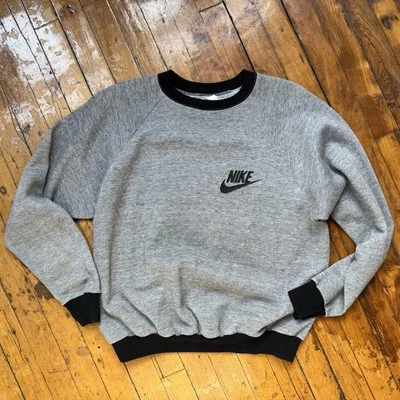 Vintage 70s 80s Nike Sportswear Sz Large Classic Logo Rare Two Tone Sweatshirt - Image 1 of 4