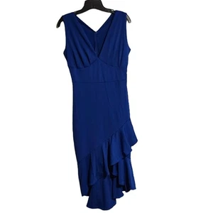Medium Women's Blue Tiered Vneck Dress - Picture 1 of 9