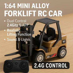 1:64 Mini Forklift RC Car Desktop Toy –Dual Control 2.4GHz & APP,Realist lifting - Picture 1 of 5