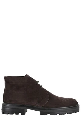 Hogan H673 Suede Ankle Boots With Toggled Tongue and Rubber Sole in Black - Image 1 of 3