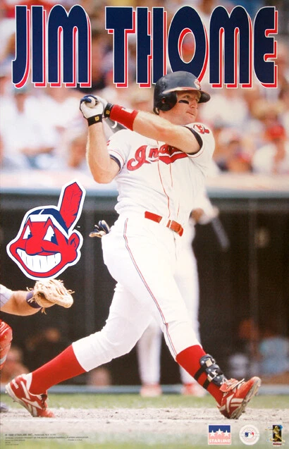 SPORTS POSTER WAREHOUSE Jim Thome SLAM Cleveland Indians 1998 Vintage Original MLB Starline 22x34 POSTER