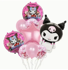 10 pc Sanrio Balloons Hello Kitty Kuromi Birthday Pink Balloon Party Decorations - Picture 1 of 1
