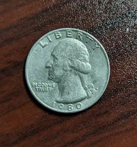 1980 QUARTER DOLLAR (P) FILLED MINT MARK ERROR COIN - *SEE PICS* | RARE - Picture 1 of 2