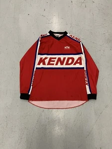 Vintage Kenda Moto Jersey MEDIUM 90s Y2K Cycling MTB Tires Gravel CX Road - Picture 1 of 7