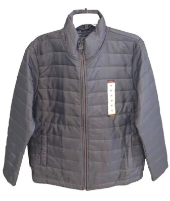 Chaqueta Regal Exchange Para Hombre Talla Mediana Ligera Gris Acolchada Cremallera Completa Abrigo Foto 1 de 4