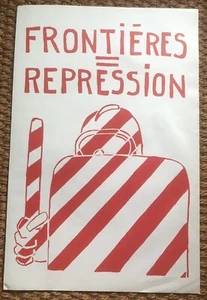 AFFICHE MAI 68 (FRONTIERES = REPRESSION) - Picture 1 of 1