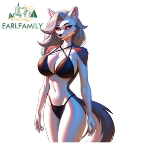 EARLFAMILY 5.1" Anime Furry Loona Helluva Boss Car Stickers Sexy Bikini Decals - Picture 1 of 4