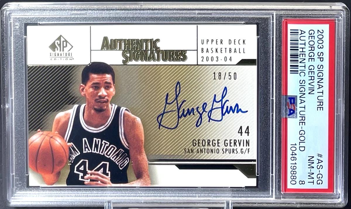 PSA8 GEORGE GERVIN 「Ice man」 auto 75シリ NATIONAL TREASURES