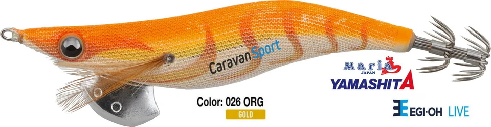Squid Jig Yamashita Egi-Oh Live 3.0 Tintenfisch 026 Org Gold Egi Köder - Bild 1 von 1