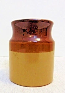 Olla de gres cerámico marrón y tostado de 3,5" - Imagen 1 de 5