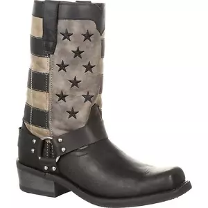 Durango Men's Patriotic Black Faded Flag & Harness Boot DDB0141 - Picture 1 of 4
