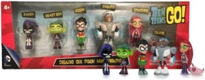 TEEN TITANS GO! DELUXE 6 PACK FIGURE SET MINI BEAST BOY RAVEN SILKIE STARFIRE - Picture 1 of 1