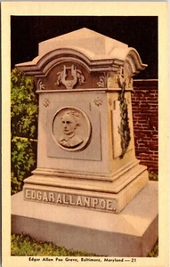 Postcard Baltimore Edgar Allen Poes Grave Marker MD B170 - Picture 1 of 1