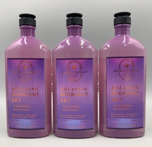 Bath & Body Works Relaxing Midnight Sky Chamomile Patchouli Body Wash S/3 #364 - Picture 1 of 1