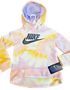 Brand New NIKE Girls Hoodie Pink Cotton Candy Size 6 - Picture 1 of 4