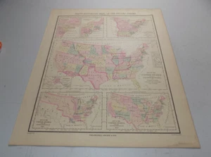 1881 Antique Map by OW Gray / UNITED STATES HISTORICAL MAPS - Picture 1 of 1