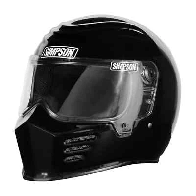 Simpson Motorcycle Outlaw Bandit Helmet XSmall Black 28315XS2 - Image 1 of 4