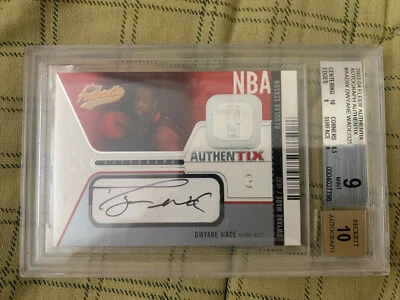 2003-04 DWYANE WADE FLEER AUTHENTIX  AUTO RC 294/325 AUTOGRAPH SP Miami Heat HOF - Image 1 of 4