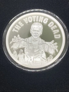 Silver Shield The Voting Dead 2021 1 oz a prueba de plata con certificado de autenticidad USSA 2020 #18 miembros - Imagen 1 de 3