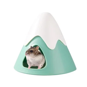 Hamster Hideout Snowy Mountain Shape Cute Small Animal Hideaway House Hamster... - Picture 1 of 7