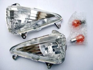 Clear Glass Front Indicator Honda CBF 600 White Front Clear Front Signals - Picture 1 of 1