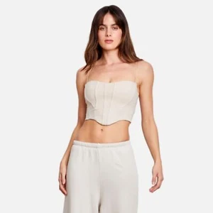 Joah Brown Contour Corsetto Yuma in Beige Canotta Vestibilità Sartoriale Donna Medium - Foto 1 di 12